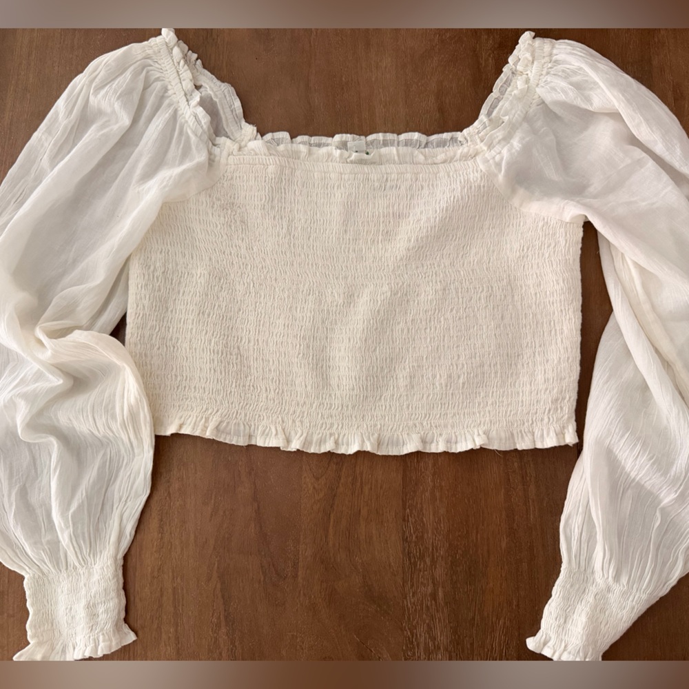 Aerie Smocked Crop